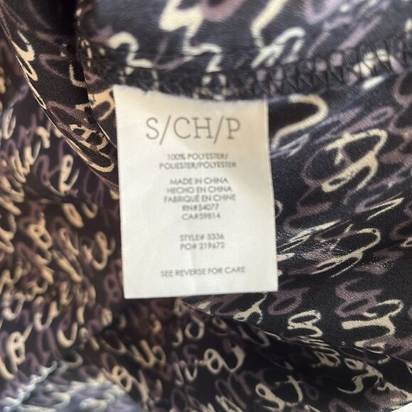 Cabi Te Amo print Blouse Size S Gently used Navy/white - Picture 4 of 7